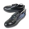 Italy Sax Shoes Secret Heel Leather Plain-Toe Boots 39 24.5 Black Dress Shoes(USED)