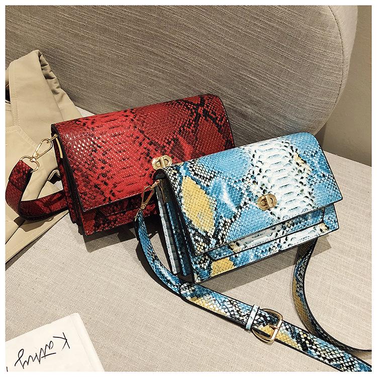 SCIONE Bag Women 2020 New Fashion Pu Snake Pattern Women Bag Shoulder Bag Women Messenger Bag
