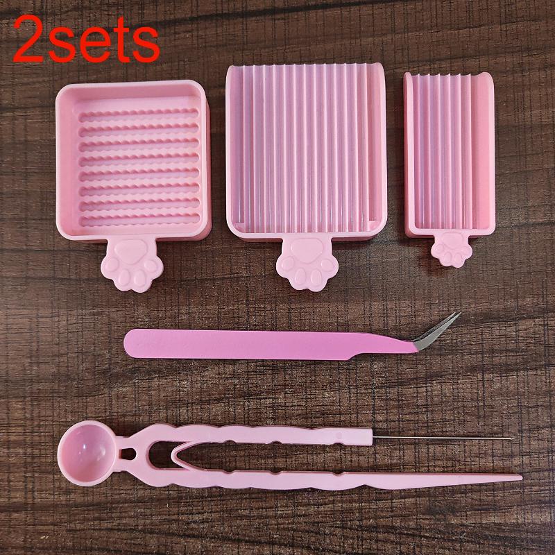 2 Sets 2.6mm Efficient Padding Bean Pen DIY Save Time Beads Picking Tray Kit Creative Beads Clips Pen Tray Kits&