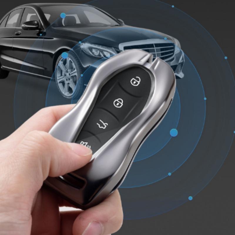 Alloy Leather Car Remote Key Case Cover for Geely Azkarra Tugella FY11 2019 2020 Atlas Pro New Emgrand GS X6 SUV EC7 Styling