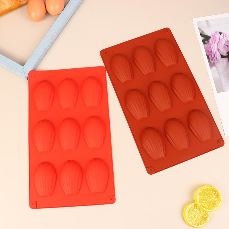 1Pc 9 Cavities Silicone Madeline Cookies Pan Madeline Mold Nonstick Baking Pan For Make Madeleine Cookies Kitchen Baking Mold
