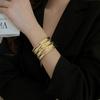 Europe American Style Zinc Zinc Alloy Wide Open Bangle Gold Silver Color Exaggerated Bracelet  Women