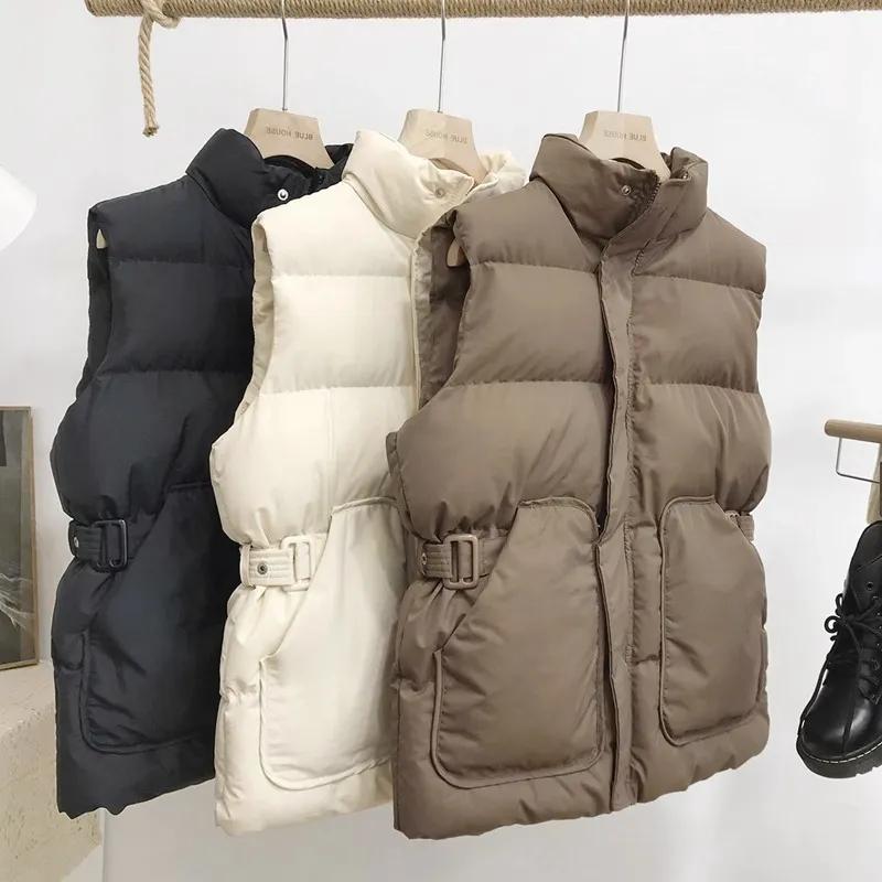 Women Autumn Winter Loose Korean Version Sleeveless Vest Jacket Ladies Temperament Waistcoat Coat