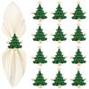1/6Pcs Christmas Napkin Rings Xmas Tree Ornaments 2025 Christmas Home Kitchen Dinner Table Decoration New Year Party Supplies