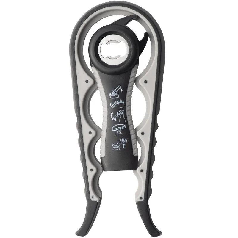 4-in-1 Jar Opener Multifunctional Non-slip Jar Wine Beer Bottle Lid Opener Lids Opener Gripper Kitchen Gadgets Wine Accessories