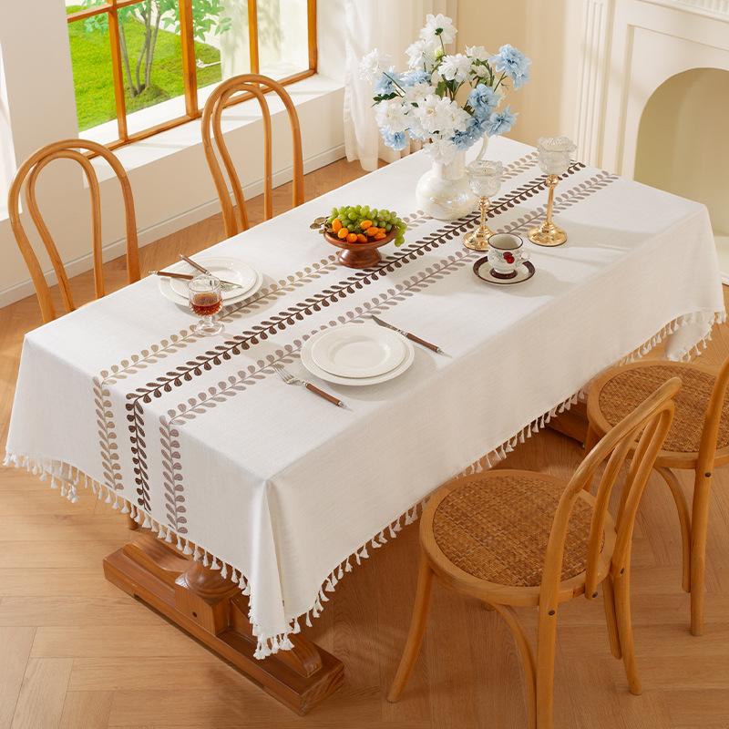 

Yingchuang Nordic Explosion Factory Direct Sales Household Rectangular Tablecloth Small Fresh Literary Coffee Table Tablecloth 90*90cm