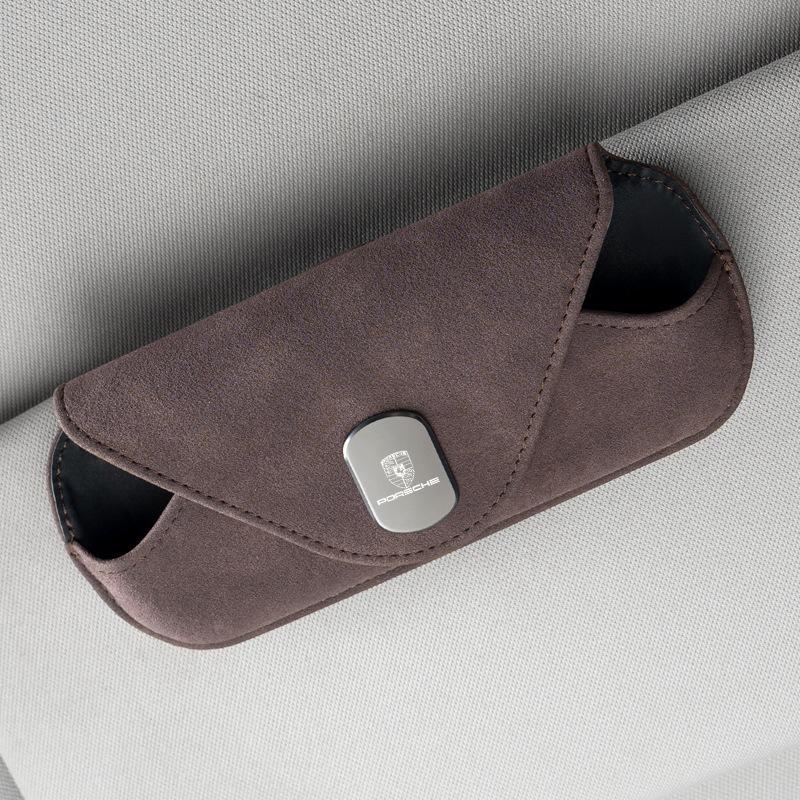 

Новий замшевий затискач для зберігання окулярів на козирок автомобіля для Porsche Cayenne Panamera Macan 911 718 Taycan Boxster Cayman 918