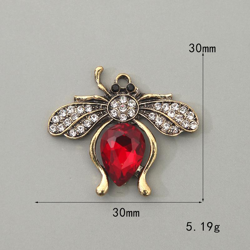 Bee Vintage Alloy Bee Glass Rhinestone Buckle Flower Plate Shoes And Clothing Ornament Bracelet Pendant Ornament
