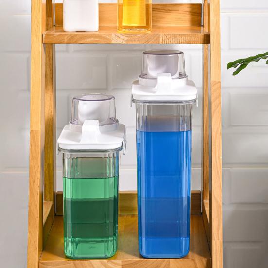 1500/2000/2800 ml láhev dávkovače pracích prostředků Průhledný design Easy Pour s uzávěrem se zásobníkem na tekuté mýdlo