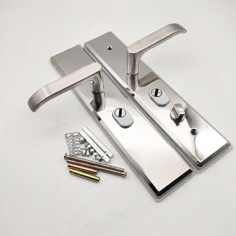 High quality, stainless steel security door lock panel handle and body,silent tongue,lock parts/accessories