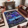 Truck Theme Crystal Velvet Rug Personalized Custom Name Text Soft Floor Mat Home Decor
