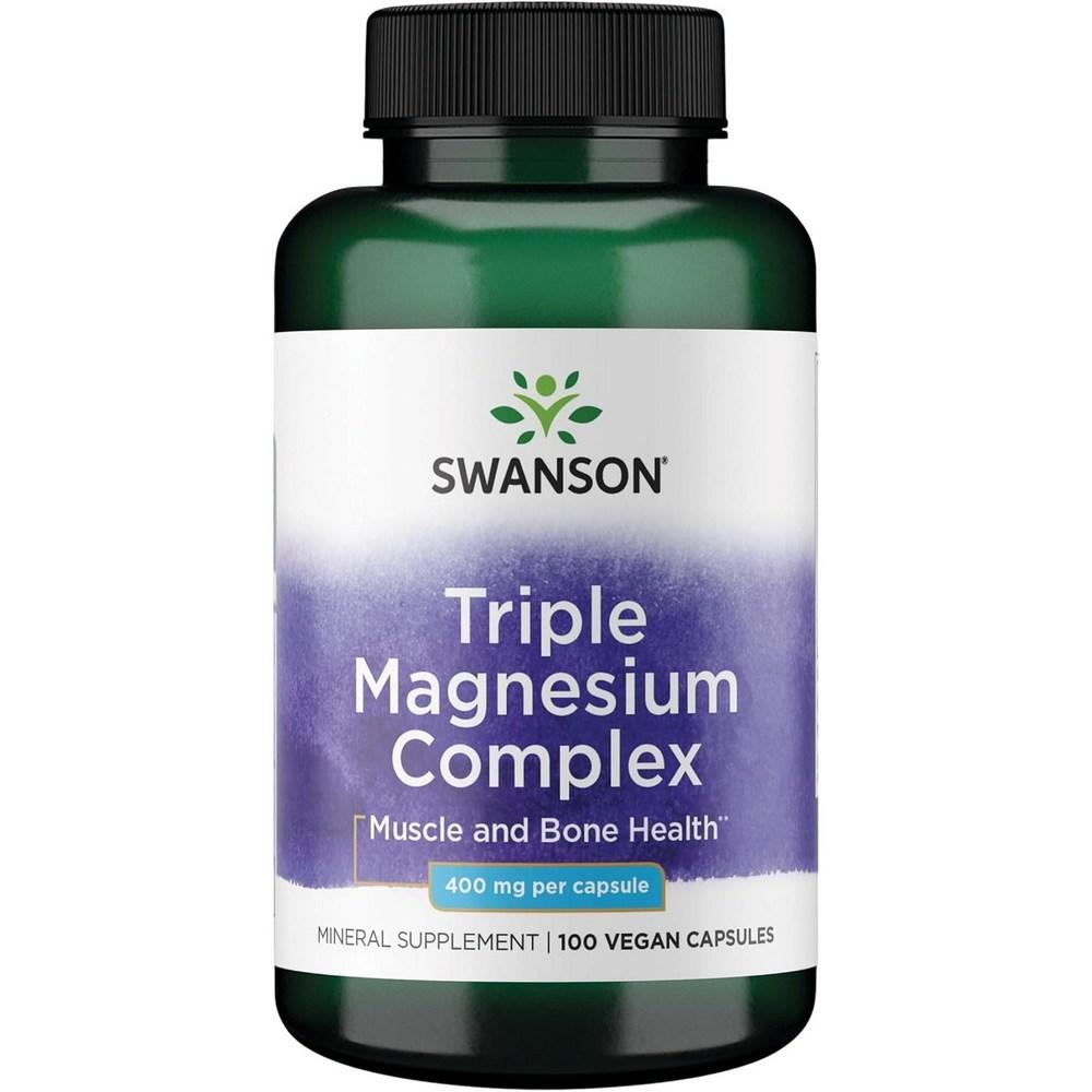 Swanson Triple Magnesium Complex 400mg Capsules 100 Tablets 1 pcs