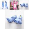 Disney Stitch Flannel Hooded Jumpsuit Pajamas Perfect For Winter And Halloween Cosplay