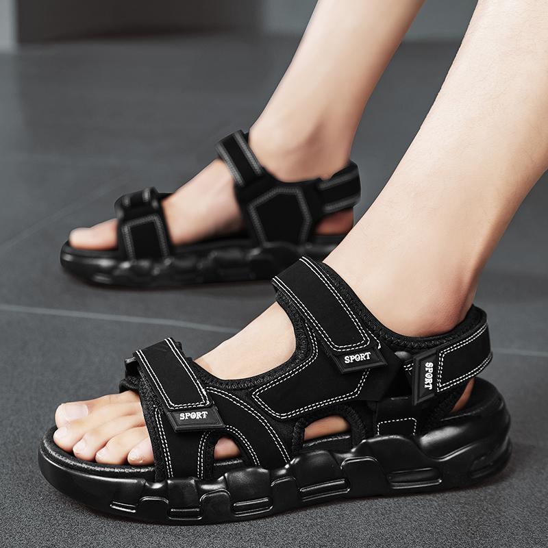 Fashion Designer Men's Sandals Breathable Casual Shoes Outdoor Non-slip Beach Sandals 2024 Platform Elevating Men's Shoes