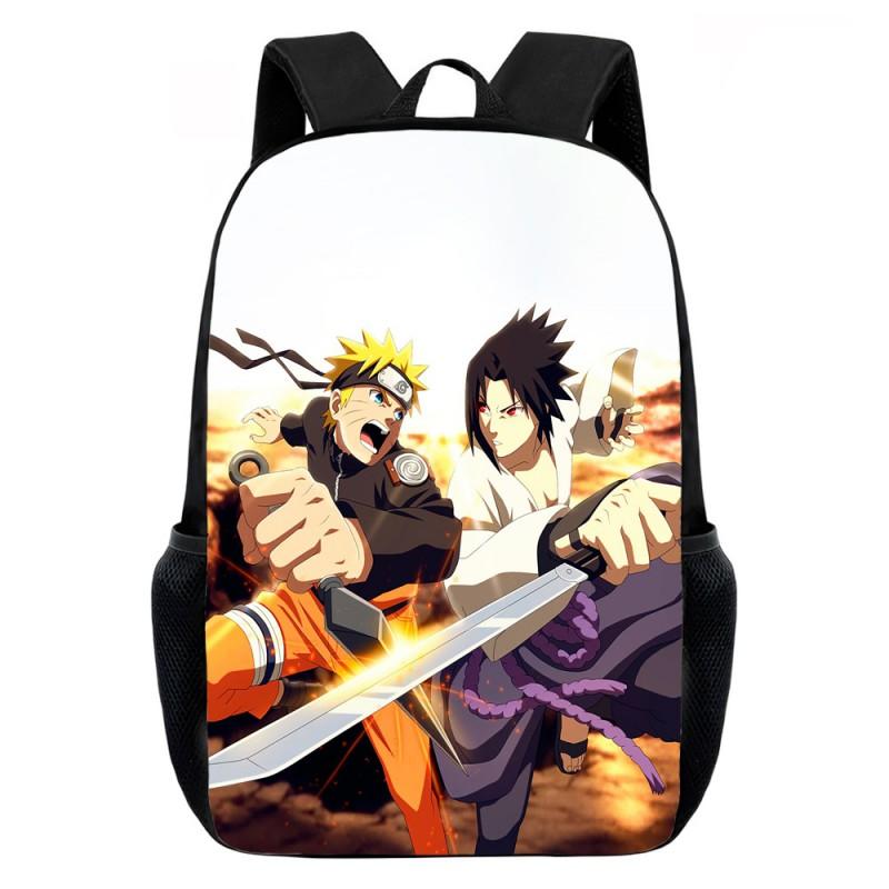 Naruto Anime Printed Kids School Backpack Elementary Students Lightweight Ergonomic Dual-Shoulder Bag Unisex