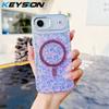 KEYSION Luxuxy Glitter Magnetic Phone Case for MagSafe for iPhone 17 Pro Max Soft TPU+PC Shockproof Back Cover for iPhone 17 Air