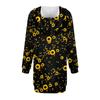 Womens Sweatshirt Dress Long Sleeve Hoodies Dresses Cute Floral Print Casual Hoodie With Pockets Fall And Winter