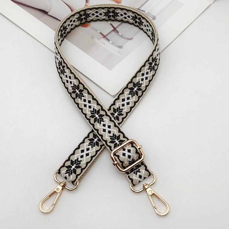 Embroidery Color Adjustable Women's Bag Strap Replaceable Ethnic Style Bag Strap Accessories Single Shoulder Crossbody Narrow