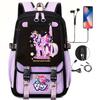 Knapsacks 3Pcs Set My Little Pony School Tote Meal Bag Pencil Pouch Female's Back To School Gift Mochila Teens Trip Bags