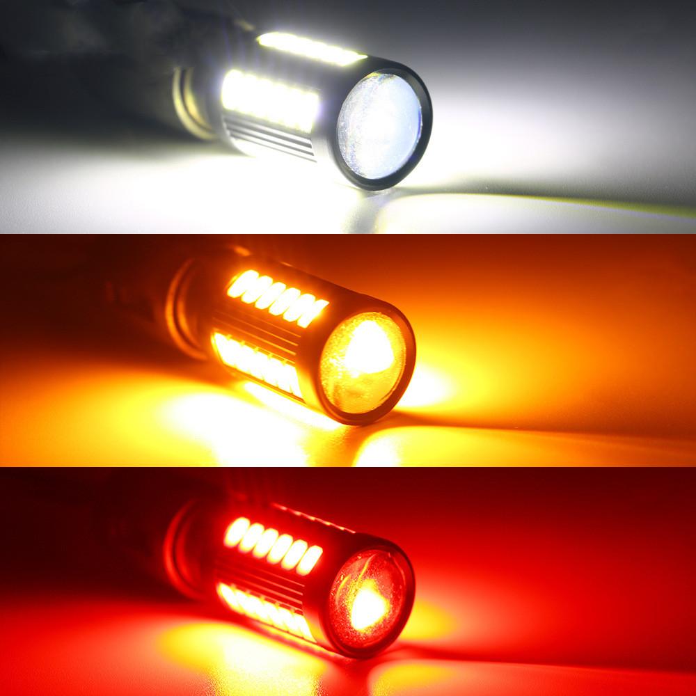 2pc LED Car Signal Light, DRL Lamp Automotive LED Turn Signal Light 1156 1157  7443 7440 Brake Light Reversing Light