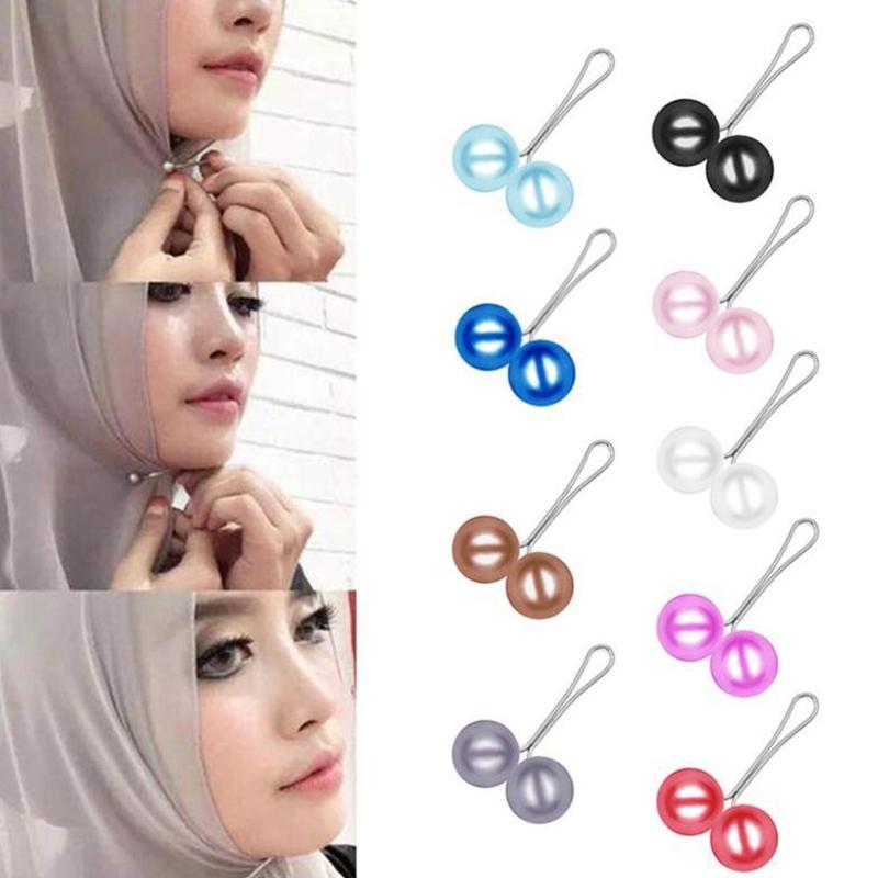 Muslim Women Scarf Clip Pin Hijab Stainless Steel Hairpin Muslim Fashion Yarn Scarf Clip Pin  Muslim Fixed Pins