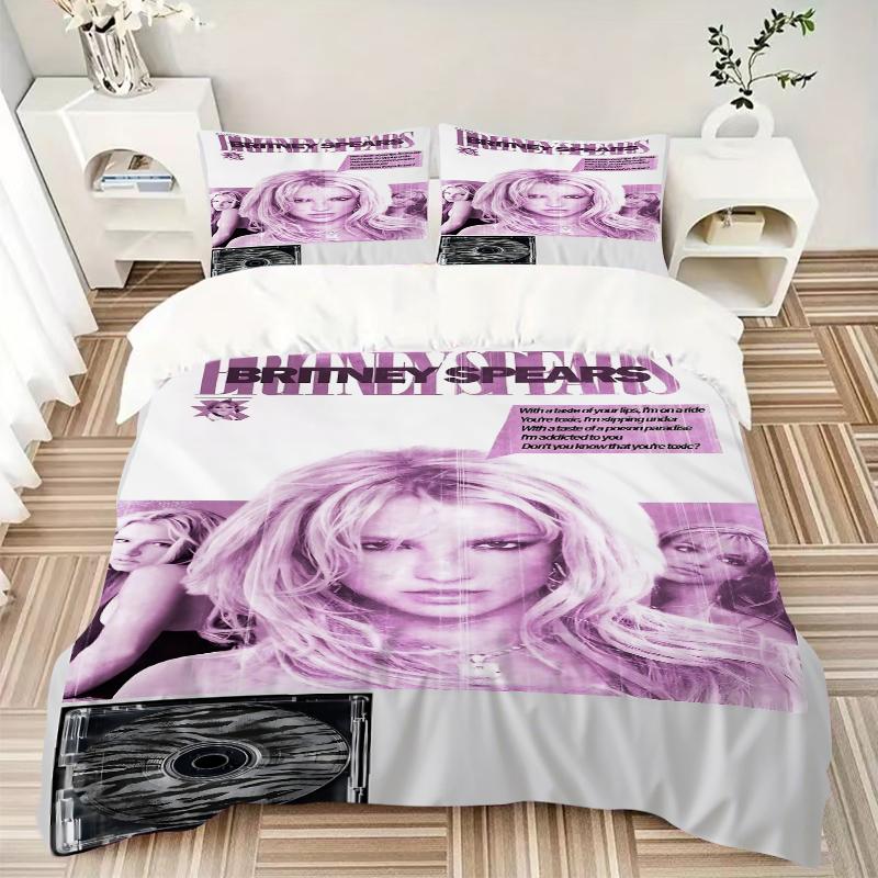 3Pcs Britney Spears Music Promotion Bedding Sets For All Sizes New 3D Printed Bed Cover Comforter Duvet Cover Pillowcase Bedroom Decoration