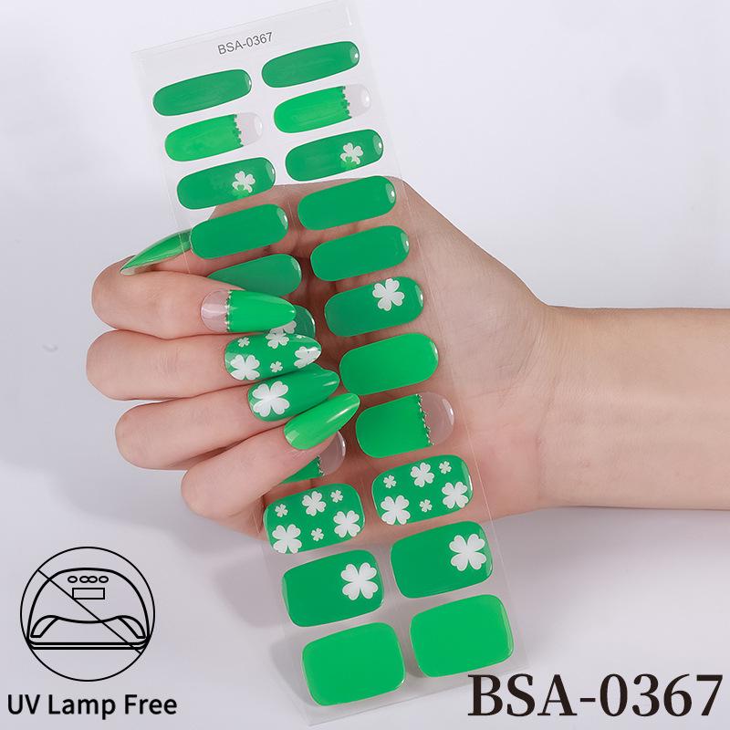 Adesivi per Unghie in Gel Impermeabili Francesi - Carini Cartoni Animati Nail Art Senza Cottura per Stili Europei e Americani
