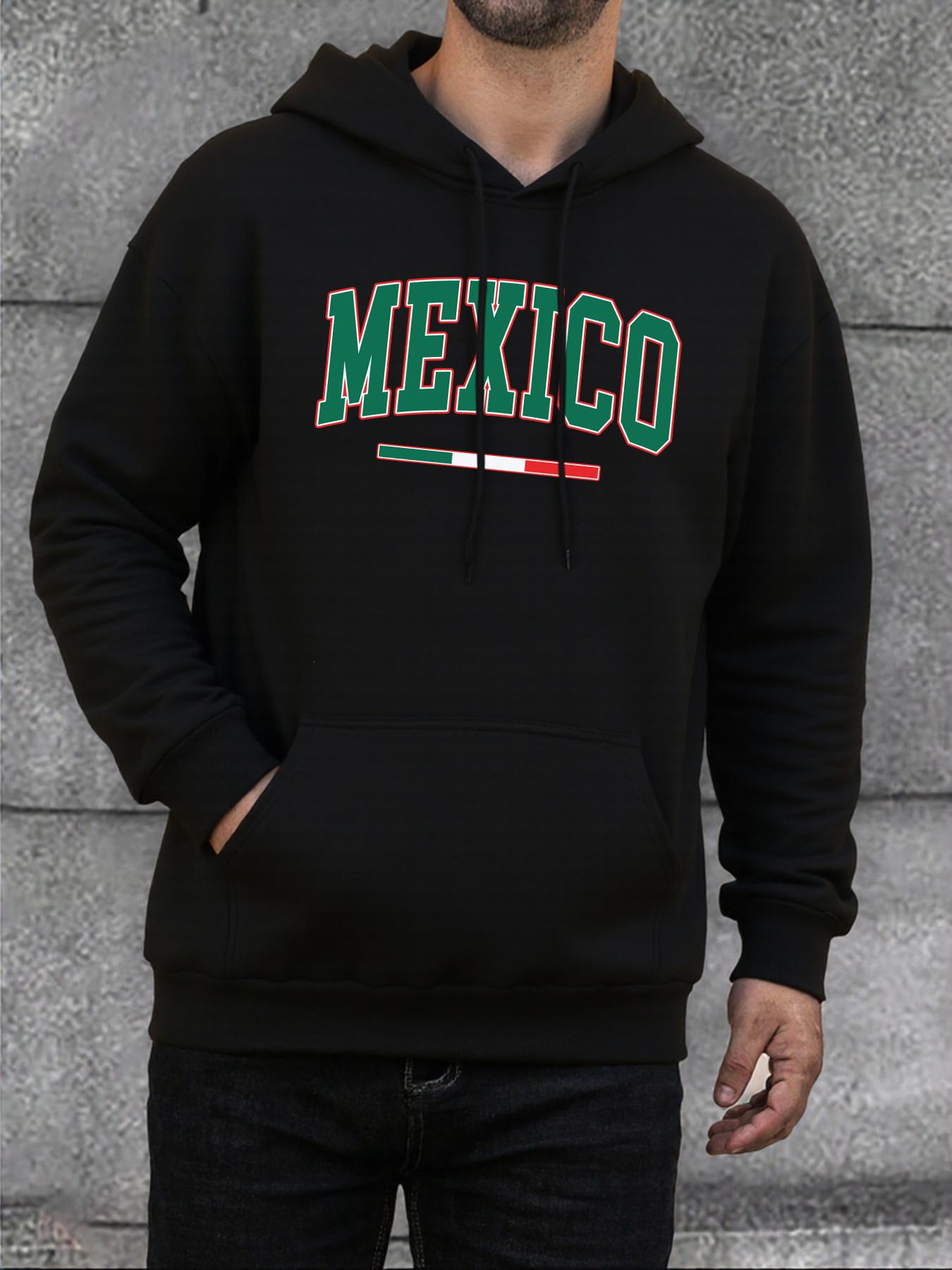 

Mexico Creative Letter Printed Man Hoodie Fleece Oversize Sweatshirt Fashion Warm Pullover Autumn Casual Street Clothing Men s 2XL