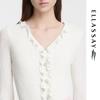 ELLASSAY Women's French Ruffle Hem Wool Blend Sweater