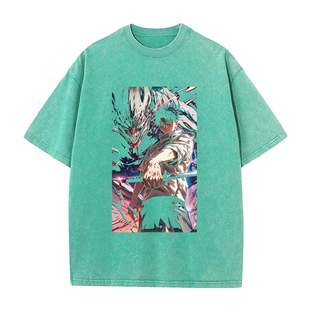 Jujutsu Kaisen Okkotsu Yuta Cool Graphic Tshirt Men Women Clothing Short Sleeve Cotton T-shirts Washed Tee Harajuku Male T Shirt