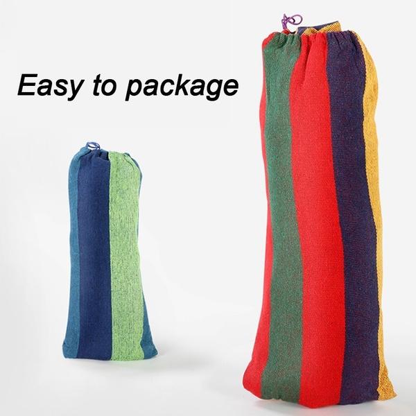 450 Pfund Tragbare Baumwoll-Leinwand Reisehängematte Leichte Outdoor-Campinghängematte Strandschaukelbett Ideal für Reisen