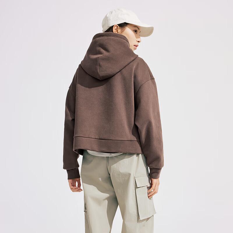 TANBOR Damen Kurzes Kapuzen-Sport-Sweatshirt