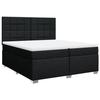 Bed Frame with Mattress - Maison Exclusive - Slatted Base - 200x200 Cm - Black Fabric