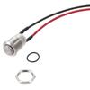 Durable 12mm Momentary Push Button Switch Black Shell with pre-Wiring Without LED Stainless Steel