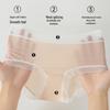 LangSha Women's Ice Silk Seamless Antibacterial Mid-Waist Briefs