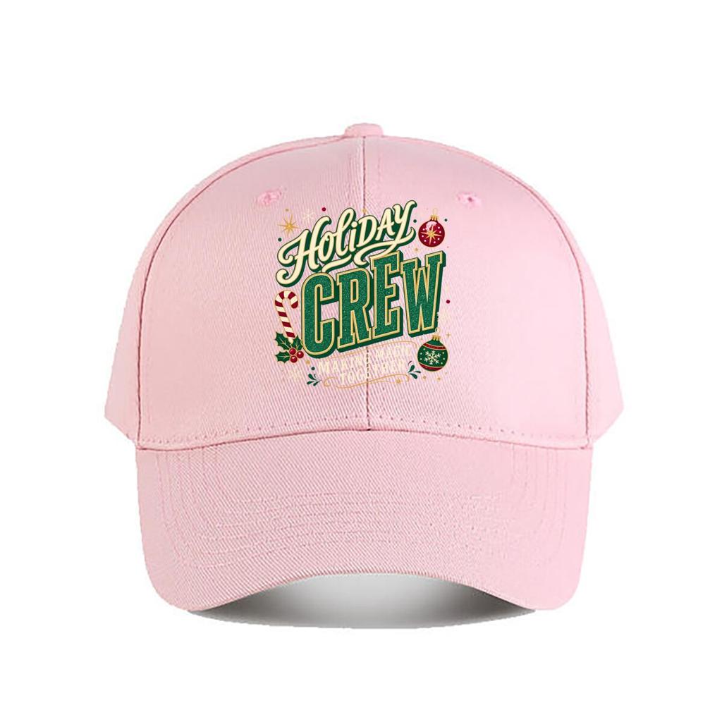 Festive Holiday Squad Memory Sparkle Baseball Cap Fashion Outdoor Sports Sunhat Unisex Snapback Cap Womens