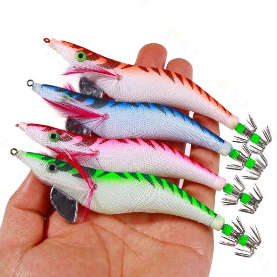 13.5CM/19.8G Luminous Fishing Shrimp Lure with Sharp Squid Hook Glow In The Dark Realistic Colorful Artificial Shrimp Hard Bait Fishing Accessories