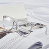 Transparent Round Prescription Spectacle Women Men Oversized Myopia Lens Optical Eyewear Power 0 -0.5 -0.75 To -6.0