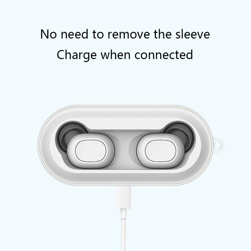 Dla QCY T1C Pokrowiec ochronny na słuchawki Lekkie etui Odporny na uderzenia rękaw Kompatybilny z Bluetooth