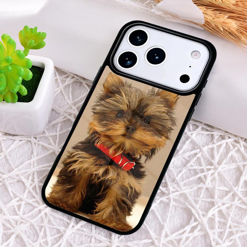 Yorkshire Terrier Hund Welpe Stoßfeste Handyhülle für iPhone 17 Air 16e 15 11 12 14 13 Pro Max Hülle Coque