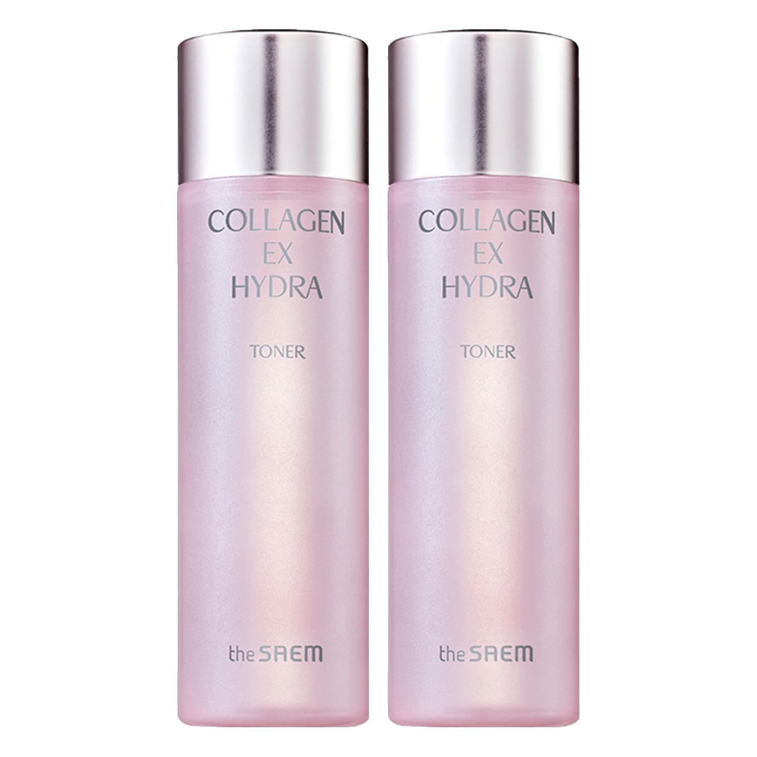 The Saem Collagen EX Hydra Toner (Set of 2) - 155ml x 2 Low-Molecular Collagen & 8-Layer Hyaluronic Acid Skin Boosting Toner