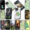 Soft Cover for Samsung Galaxy S22 S21 S20 FE Ultra Plus A35 A36 A55 A37 A33 A34 A57 Coque Phone Case Cartoon Dinosaurs