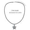 Silver Swirl Star Pendant Necklace Adjustable Length Clavicle Chains Fashionable Punk Collarbone Chain Jewelry for Women