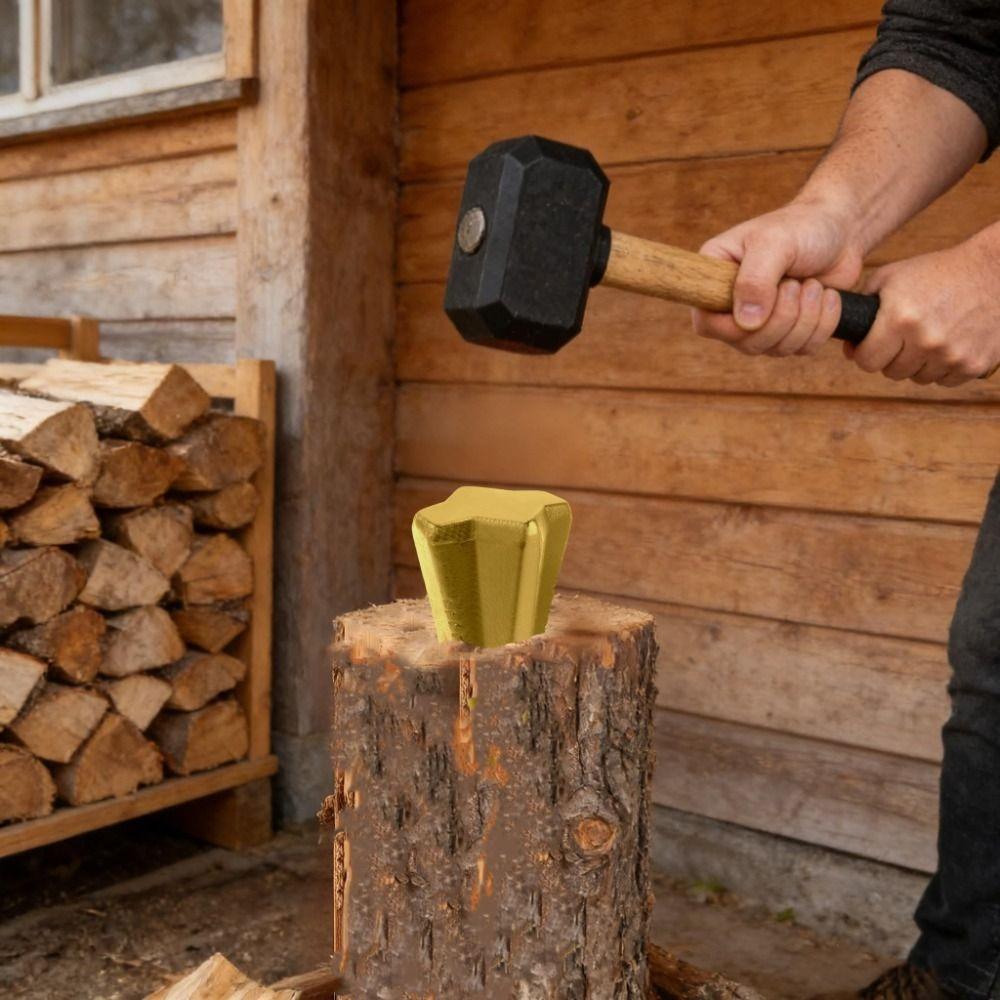 Heavy-Duty Log Splitter Wedge 4-Way Manual Wood Splitter Wood Splitting Tool Firewood Processing