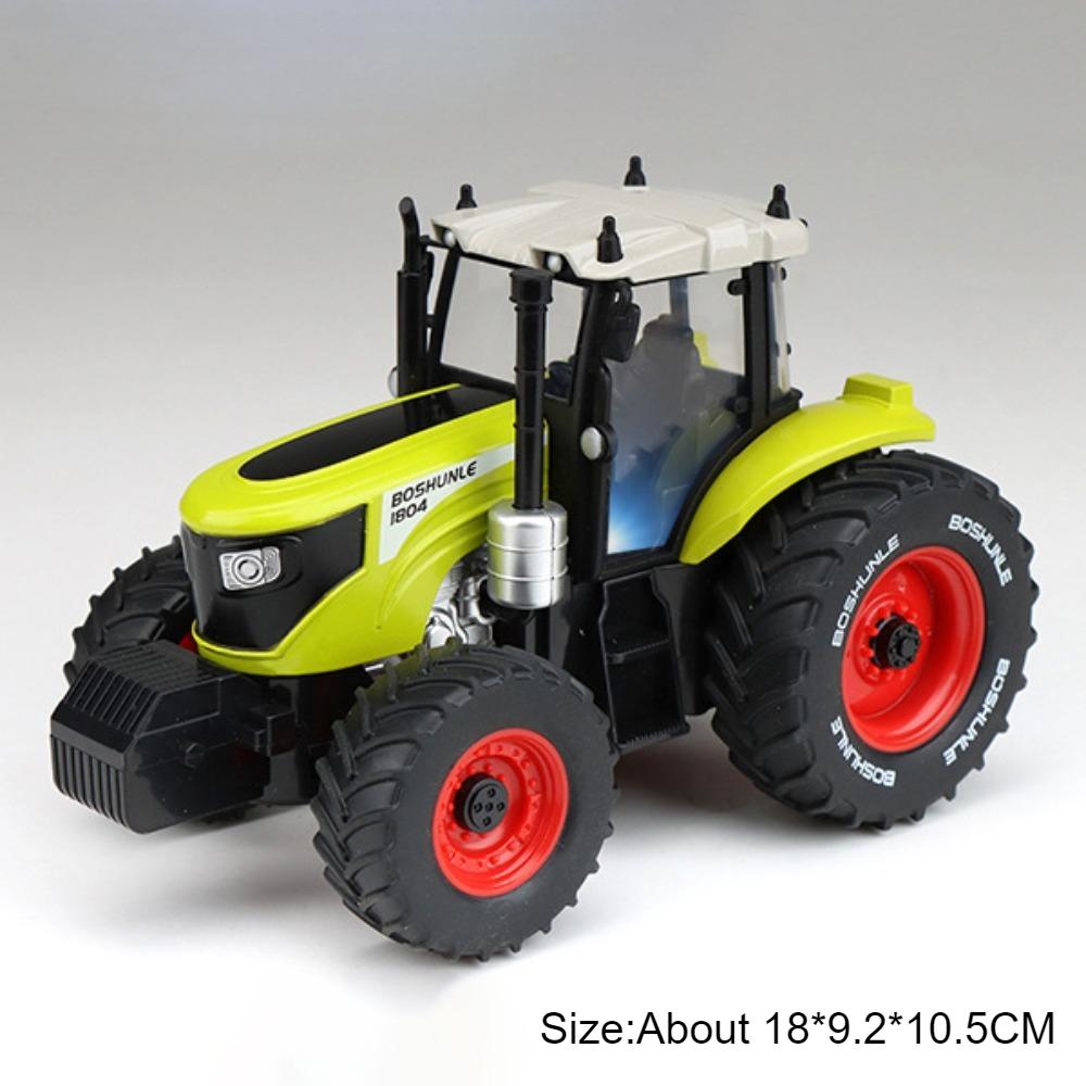1:24 Agricultural Tractor Model Toy Car Sound Light Silding Agricultural Transport Vehicle Models Metal Diecast Gifts for Boys