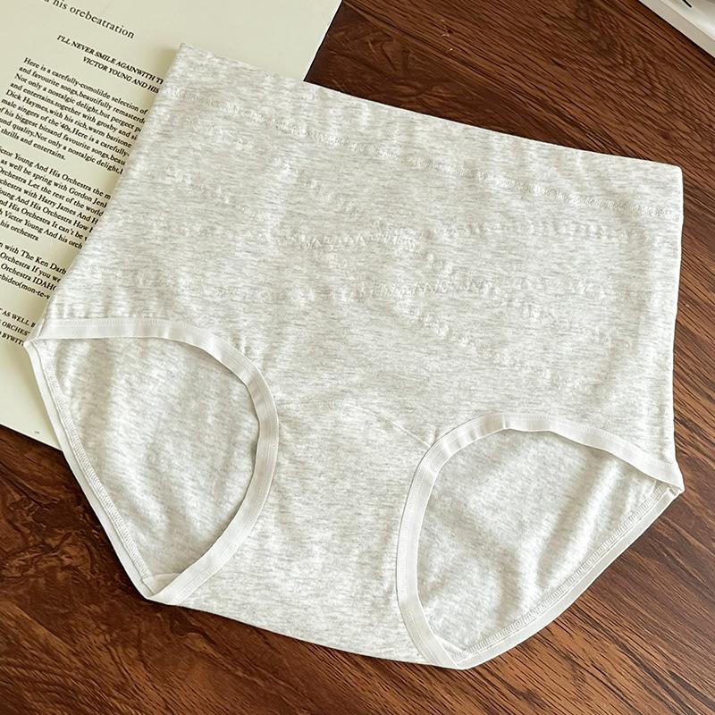 Dámské spodní prádlo plus size, jednobarevné, jednoduché, bavlněné, s vysokým pasem, pro zpevnění břicha a boků, beze švů, prodyšné, s prodlouženým klínem