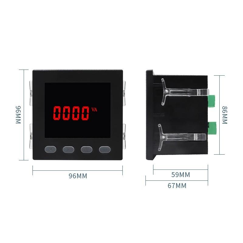 LED Single Phase Multifunctional Electricity Meter RS485 Smart Digital Display Multifunctional Power Meter