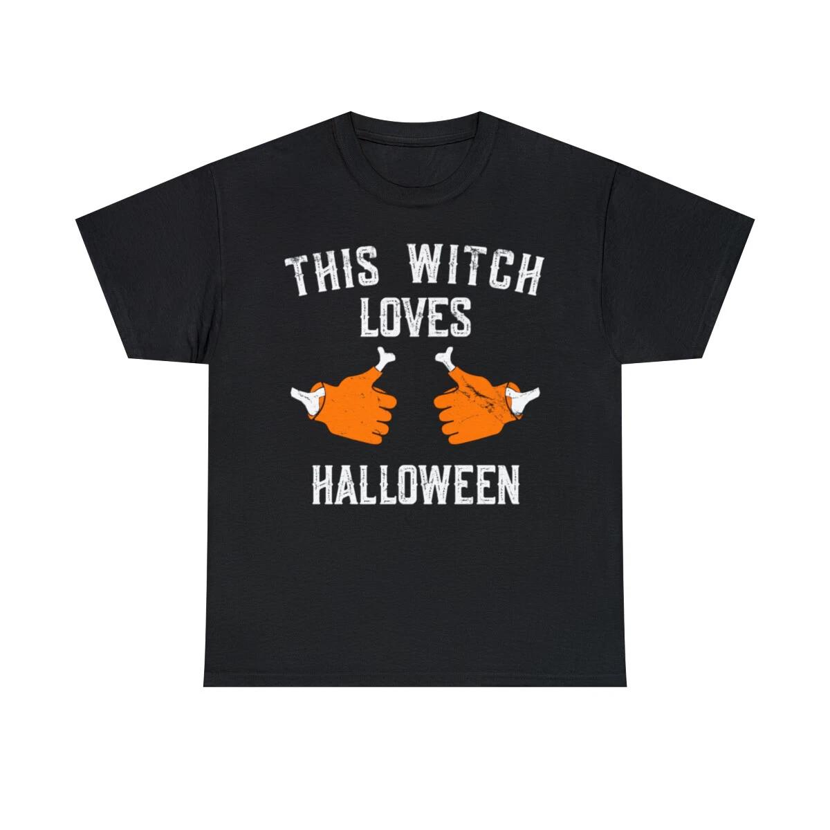 This Witch Loves Halloween Short Sleeve Graphic T-Shirt, Sizes S-5XL 2XL