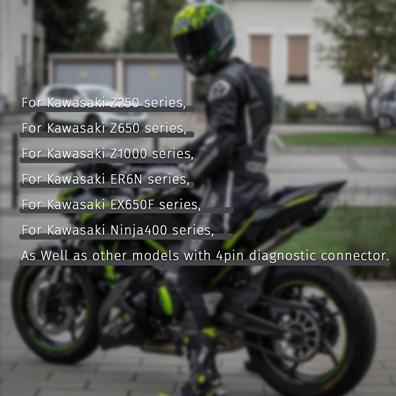 OBD2 for Kawasaki 4pin Cable To 16Pin OBD2 Motorcycle Diagnostic Adapter Connector Cable for Z250 Z650 Z900 ER6N EX650F Ninja400