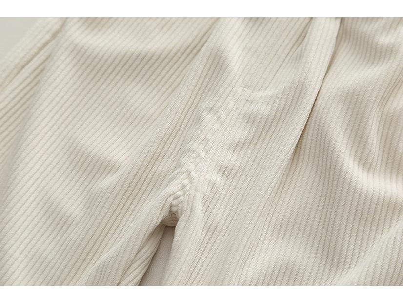 Boys' Autumn Corduroy Pants & Shirt Set - Solid Color, Long Sleeve, Casual Two-Piece